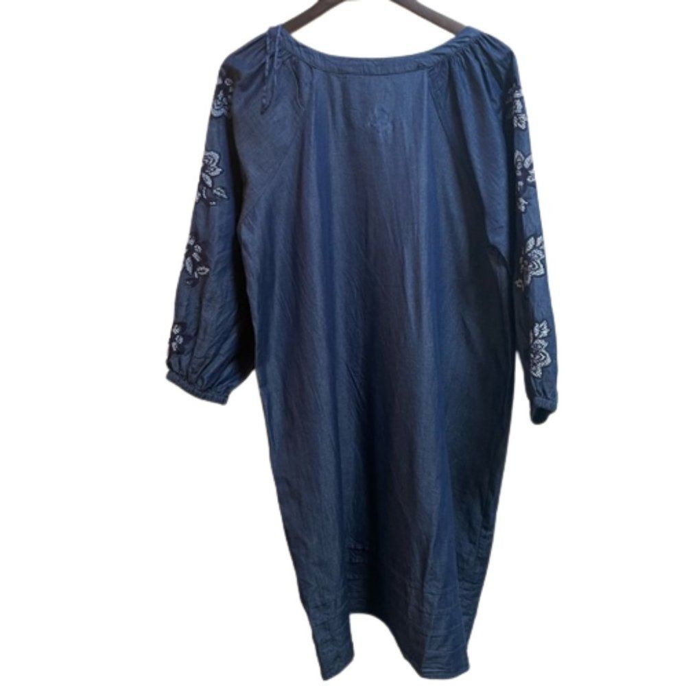 New Direction Women's Chambray Dress Size Large - Picture 6 of 9